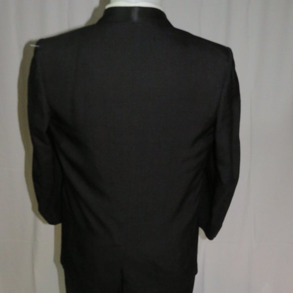 Rogers Peet Vintage Matka Silk Black Shawl Collar One Button Tuxedo 38S - Picture 10 of 14
